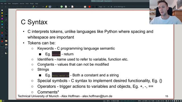 TUM/SIT RTES  - C Programming 3 - Syntax