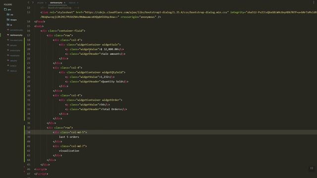 PHP Project: Create Dashboard Page using HTML CSS jQuery JavaScript - HighCharts and DateRangePicke