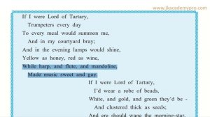 Tartary English poem explanation and summary #tartary