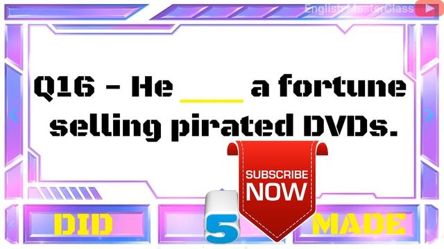 English Grammar Quiz: 30 Questions Level Test | Collocation Exercises | English MasterClass смотреть онлайн