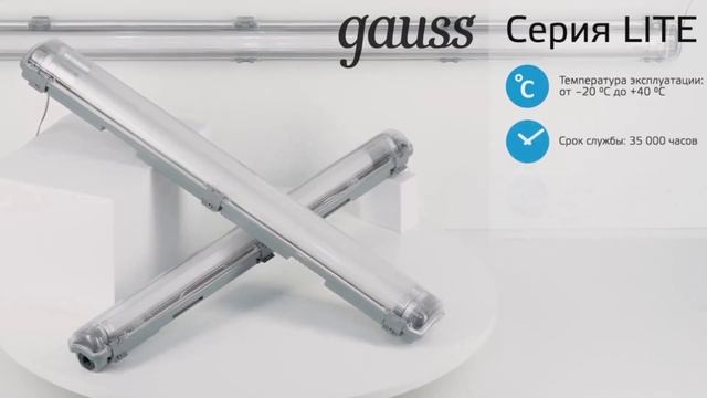 Влагозащитные светильники Gauss СПП Т8 G13 LITE смотреть онлайн
