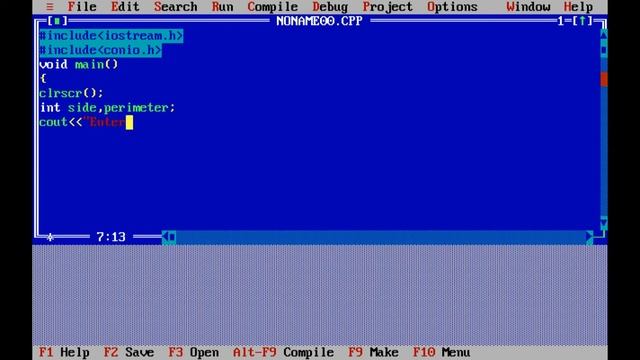 Perimeter of square in c++ смотреть онлайн