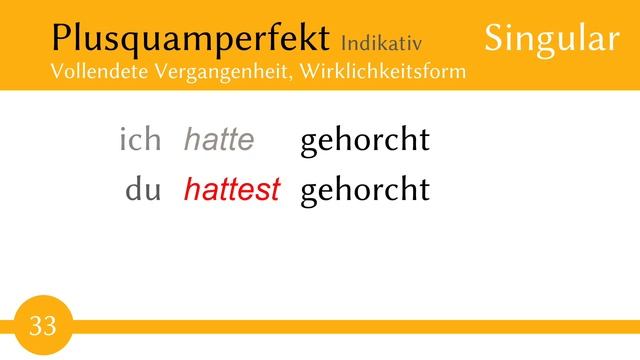 Verb - gehorchen - Präsens, Präteritum, Perfekt - Konjugation (Verb 33) - смотреть онлайн