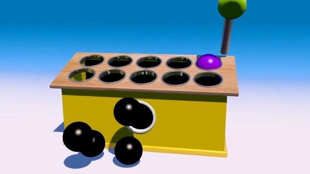 Learn Colors With Wooden Hammer Jelly 3D Color Balls Wooden ...