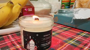 Уютный деревенский вечер, ароматическая свеча