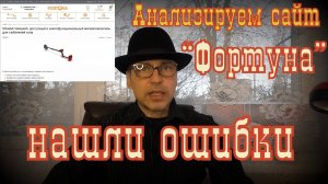 Анализ Ошибок сайта металлоискателей "фортуна" о металлоискателе Ванквиш