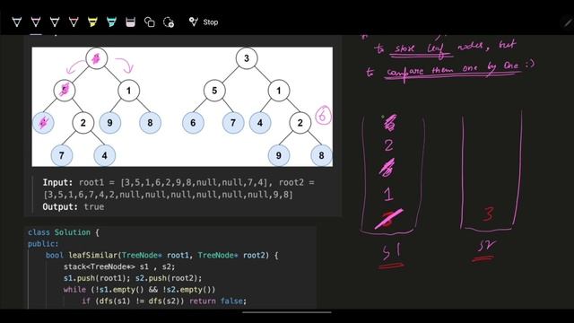 872. Leaf-Similar Trees | 2 Ways | Better - Optimal | Trees смотреть онлайн