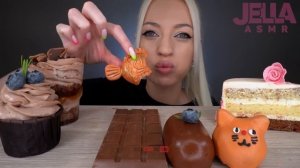 ASMR EATING CHOCOLATE, CANDY BARS, MILKA, ICE CREAM, CAKE YODA 초콜릿 디저트 (DESSERT) MUKBANG 먹방, 4K