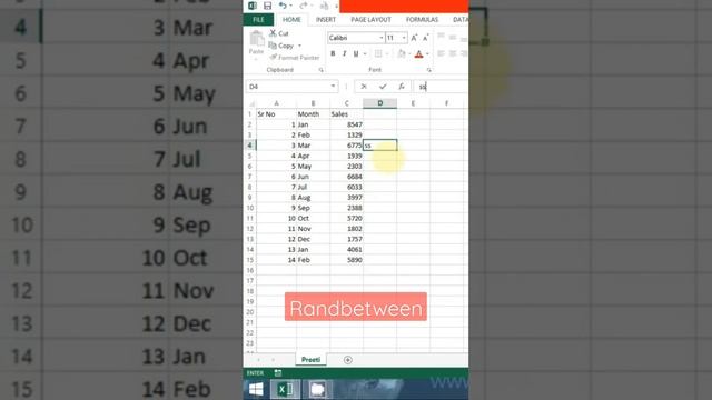 #randbetween #function #formula #exceltutorial #advanceexcel #globenet #shortvideo #dataanalytics