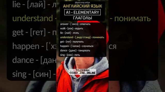👩🎓🇬🇧ГЛАГОЛЫ - A1 | ELEMENTARY (№11)📍Английские слова для изучения на каждый день👨🏫