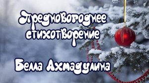 Предновогоднее. Белла Ахмадулина