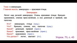 ГДЗ 2 класс Русский язык Учебник 2 часть Упражнение. 73