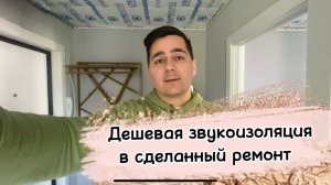 Дешевая звукоизоляция в готовый ремонт