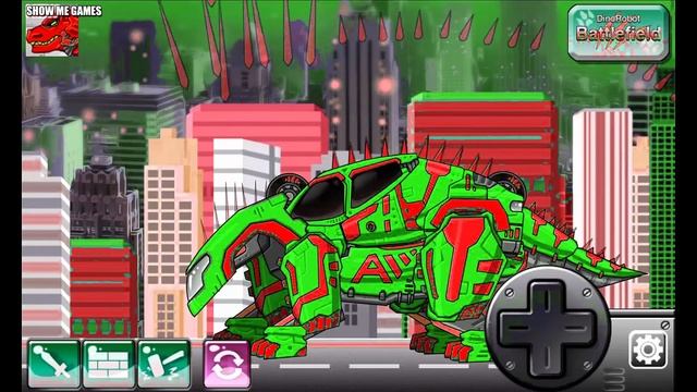 Dino Robot Corps - 18 Dinosaurs - Megalodon/Ceratosaurus/Ankylosaurus/Allosaurus/Stegosaurus/Tricer