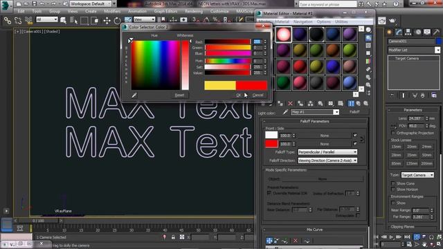 NEON Letters with VRAY - 3DS Max _3ds Max Tutorial - 21
