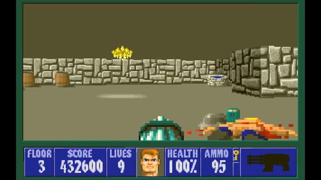 Wolfenstein 3D (E1M3) (100%) смотреть онлайн