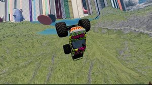 Epic high speed Monster Truck  jumps #175 BeamNG Drive 1