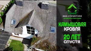 Камышовая кровля с высоты птичьего полета