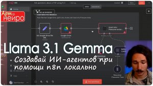 Создавай ИИ-агентов при помощи n8n локально Llama 3.1 Gemma, Phi 3,5_(6 сент. 2024)