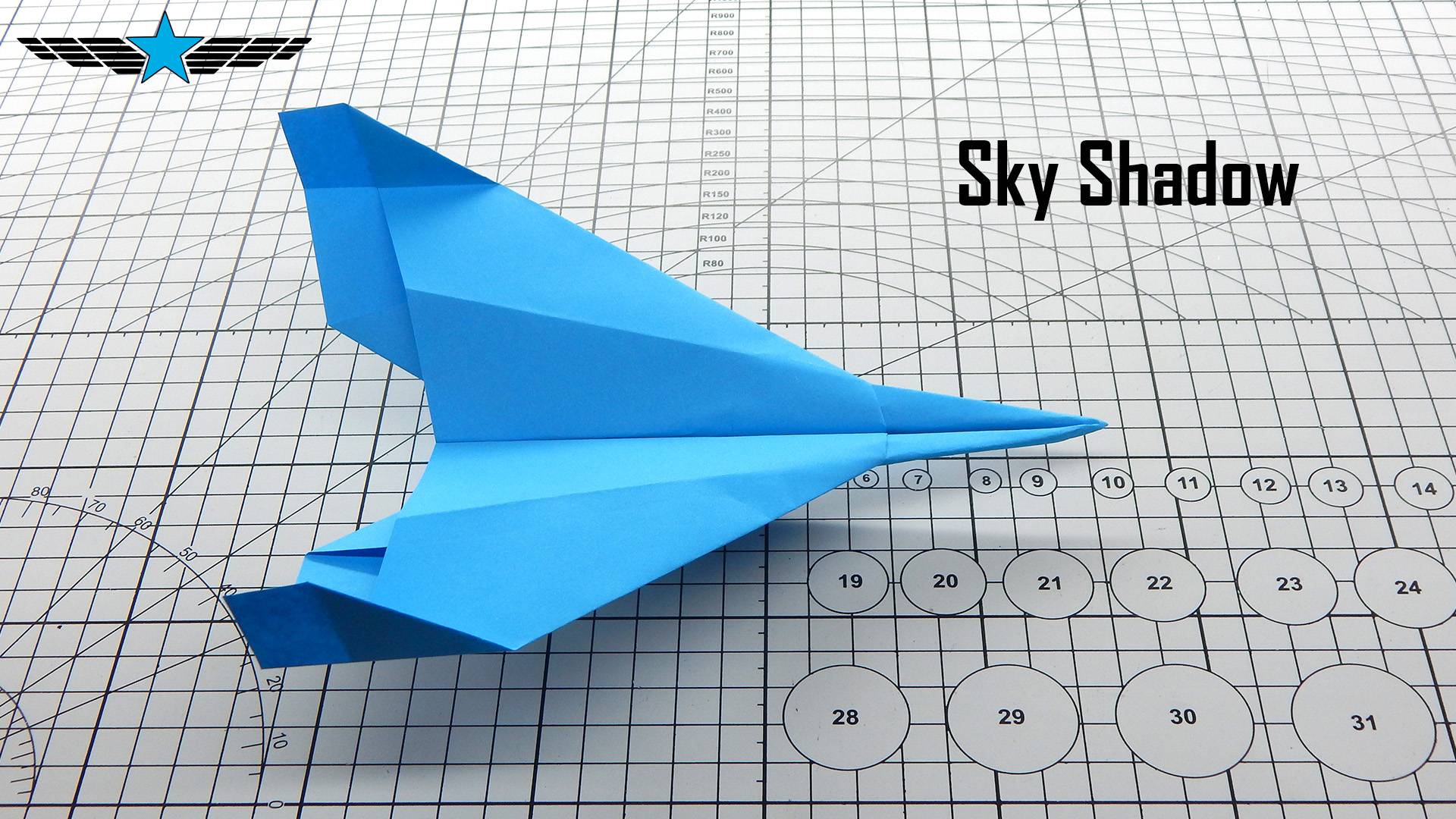 Небесная Тень — сборка бумажного самолетика профессионального уровня смотреть онлайн