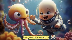 Маленькие художники: Рисуем осьминога - Детский образовательный мультфильм