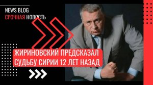 В интернете нашлось предсказание Жириновского о судьбе Сирии, сделанное 12 лет назад