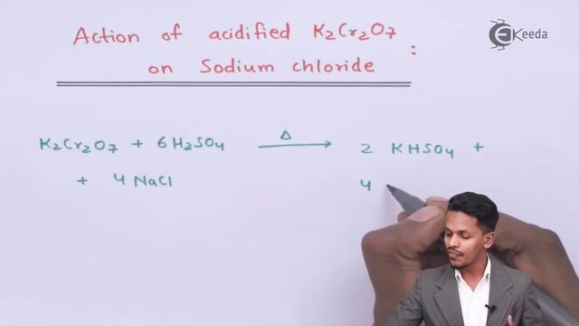Action Of Acidified K2Cr2O7 On Sodium Chloride - D and F Block Elements - Chemistry Class 12