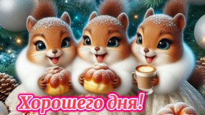 Доброе утро! Хорошего дня. Сказочные белочки!