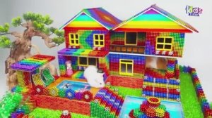 Магнитные шарики - Постройте Миниатюрную Виллу С Садом И Бассейном Для Черепахи