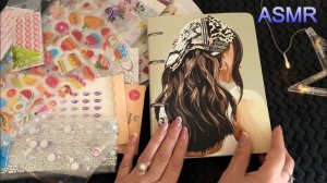 ЗАЛИПАТЕЛЬНОЕ ASMR ОФОРМЛЯЮ ТЕТРАДЬ КЛЕЮ НАКЛЕЙКИ/ТИХИЙ НЕЖНЫЙ ГОЛОС ASMR Journal with Me Stickers