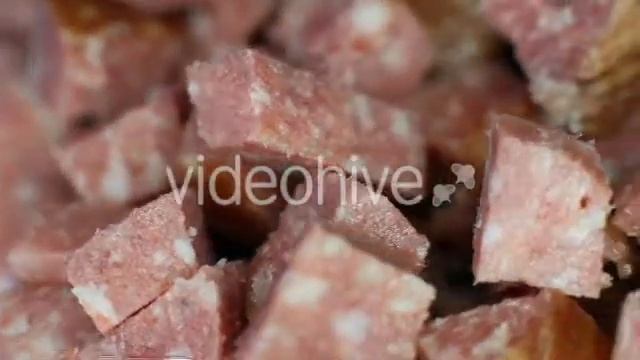 HD Stock Footage - Chunks Of Sausage смотреть онлайн