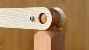 Как сделать шарнирное соединение из дерева!