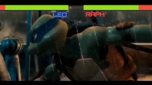 LEO vs RAPH/NIGHT WATCHER With Health Bars (TMNT 2007)