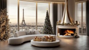 Soothing Fire Sounds & Winter Snow  Cozy Room Ambience for Calm & Peaceful Christmas Relaxation