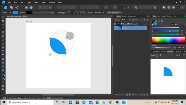 ROTASI OBJEK _ DASAR AFFINITY  DESIGNER