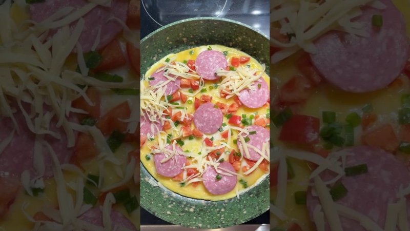 Завтрак за 5 минут на сковороде #shorts #рецепт #food #еда #breakfast #завтрак #вкусно #быстро #