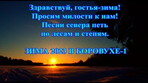 Здравствуй, гостья-зима! Просим милости к нам! Песни севера петь по лесам и степям. ЗИМА В БОРОВУХЕ1