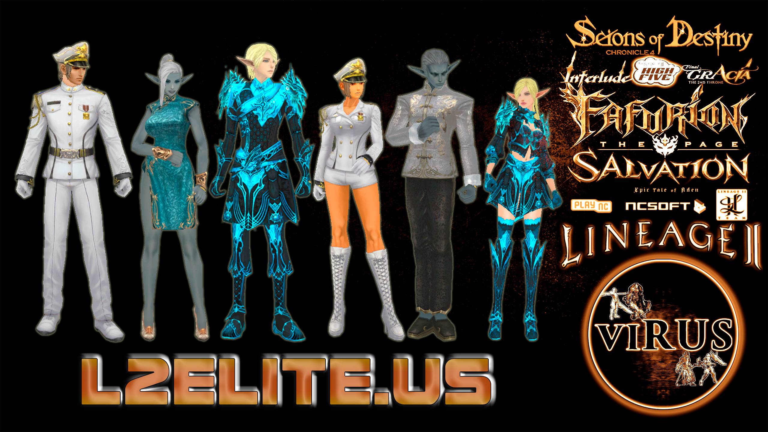 Set of costumes for the server www.L2Elite.Us. LINEAGE II-Scions of Destiny ◄√i®uS►