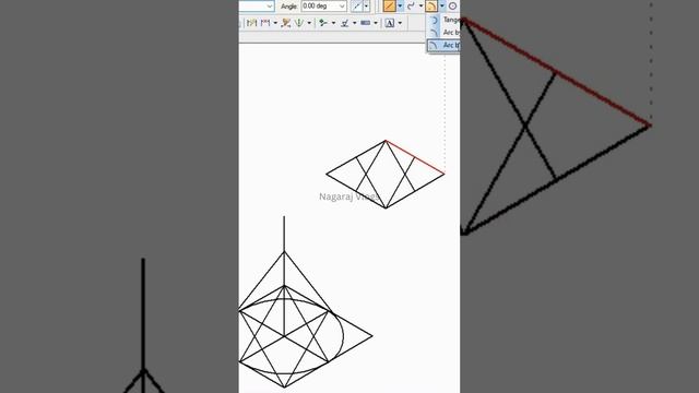 Vertex of the cone and hemisphere