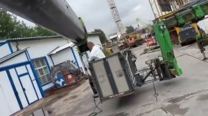 Смазывание стрелы телескопического крана смазкой Tesma LXHD2 PTFE