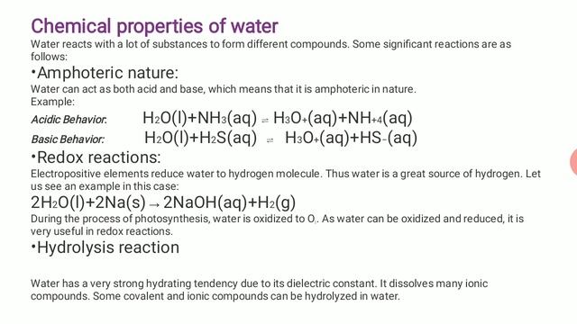Introduction , pH ,water and buffer solution properties, biomolecules