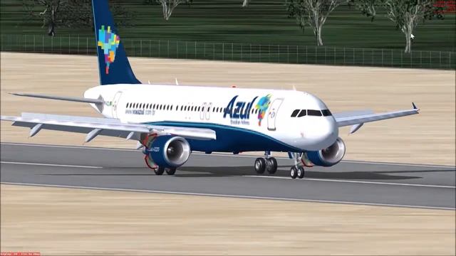 FSX: Azul Brazilian Airlines landing at Confins смотреть онлайн