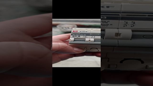 двухполюсный автоматический выключатель.