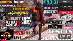 RX 6600 XT   Ryzen 5 5500 Тест В 42 Играх в 2024