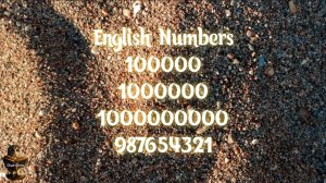 English Numbers 100000, 1000000, 1000000000, 987654321