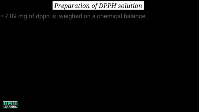 DPPH Method | Antioxidant Assay By DPPH Method | DPPH Radical Scavenging Method |