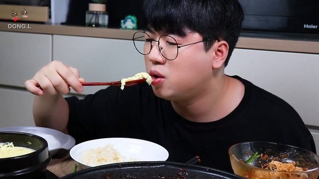 SUB) 매콤 주꾸미삼겹살 먹방! 비빔국수에 치즈볶음밥까지❤ Spicy Octopus ASMR mukbang eatingshow