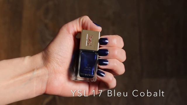 YSL 17 Bleu cobalt nail polish SWATCH | Makeup tutorials