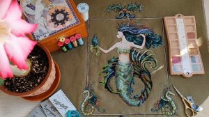 ВЫШИВКА КРЕСТИКОМ♀️ ГОТОВАЯ РАБОТА от МИРАБИЛИЯ.Bluebeard's Princess Mirabella-MD98-by Mirabilia