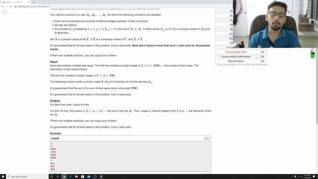 Codeforces Pinely Round: C Set Construction